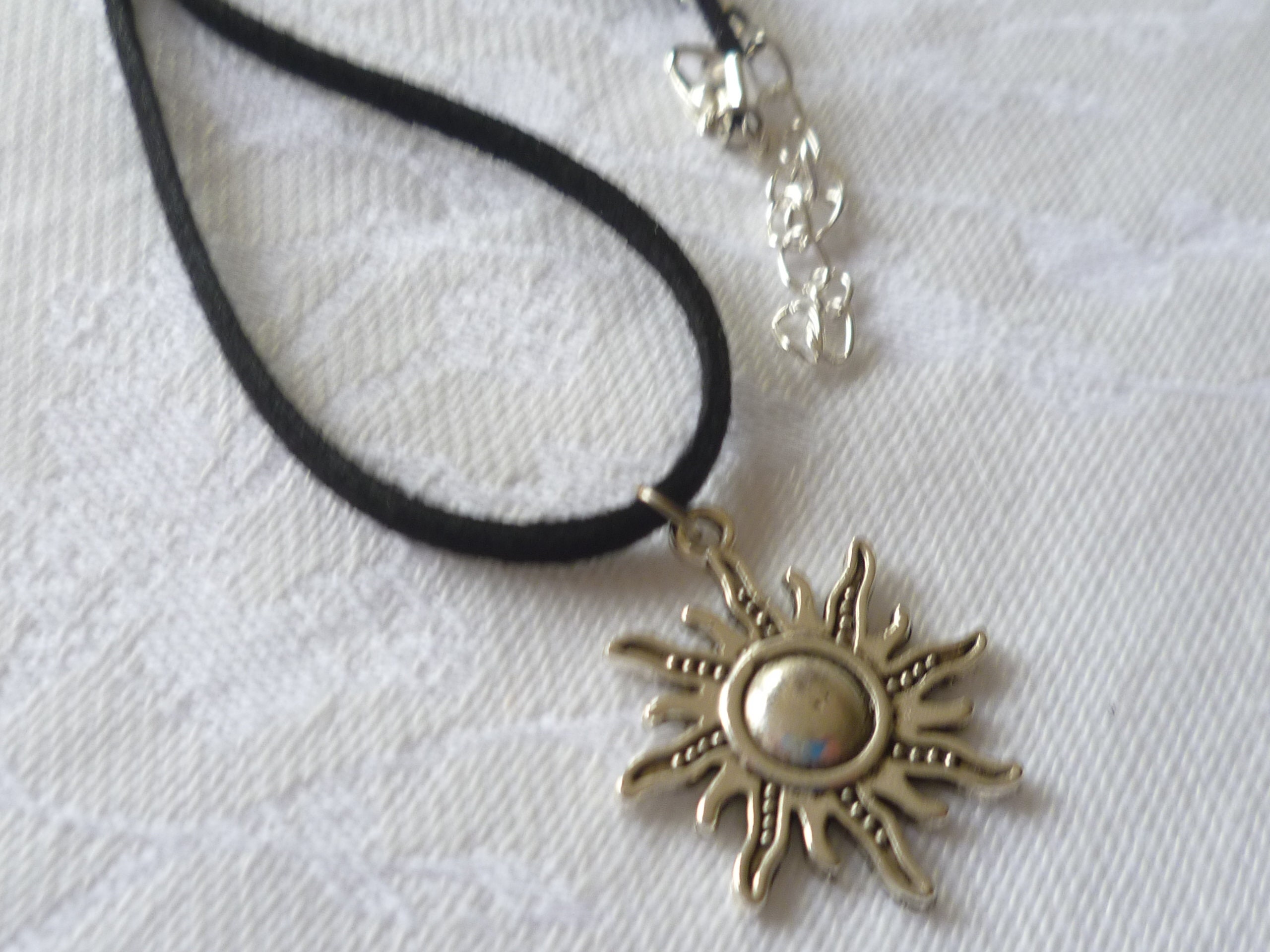 Sun and Moon Choker Set, Black Faux Suede, Celestial Jewelry - Etsy