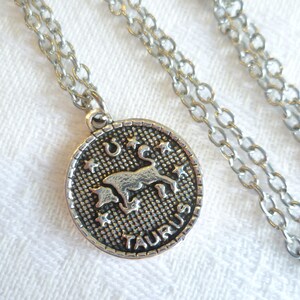 Taurus necklace,zodiac jewelry,zodiac necklace,personalised jewelry,silver necklace,taurus gift,charm necklace,star sign,horoscope,gift