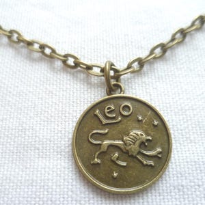 Leo necklace,zodiac jewellery,personalised gift,leo jewelry,charm necklace,astrology birthday gift,star sign jewellery,handmade, pendant