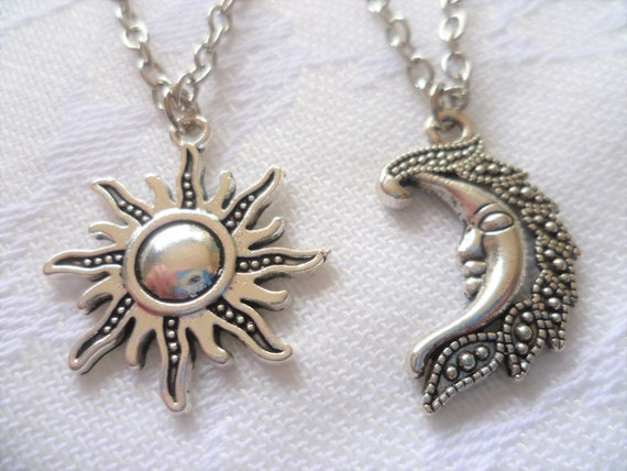 matching sun and moon necklaces