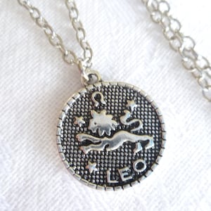 Leo necklace, silver zodiac necklace,star sign,birthday,personalised,horoscope,silver zodiac,gift,zodiac jewellery,pendant,lion necklace