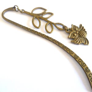 Owl bookmark,book lover gift,metal book mark,owl charm,page marker,nature bookmark,bronze bookmark,uk seller