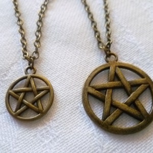 Pentagram necklace,pentacle necklace,wiccan jewelry,charm necklace,witch jewelry,pagan jewelry,pentacle pendant,small pentagram,gift, image 8