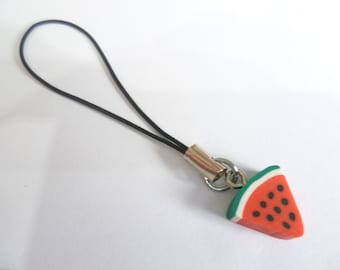 Watermelon phone charm,mobile accessory,gift for her,cell phone,phone accessory,uk seller,watermelon charm,stocking filler
