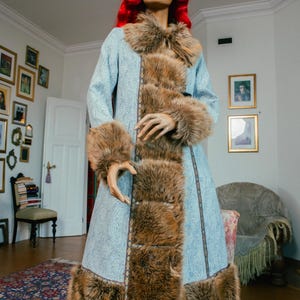 Boho Chic Princess Coat Penny Lane Jacquard Faux Fur Whimsigoth