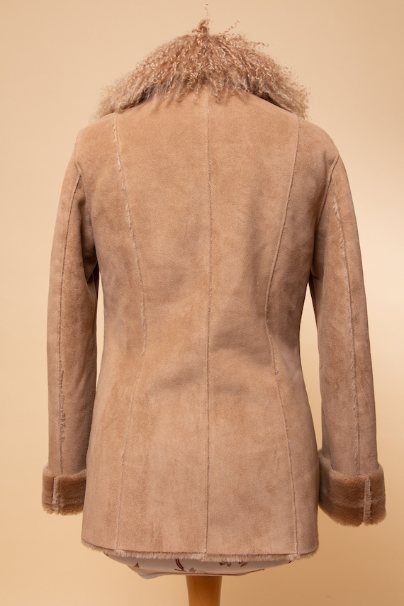 Penny Lane coat! 1970's style faux shearling & mo… - image 7