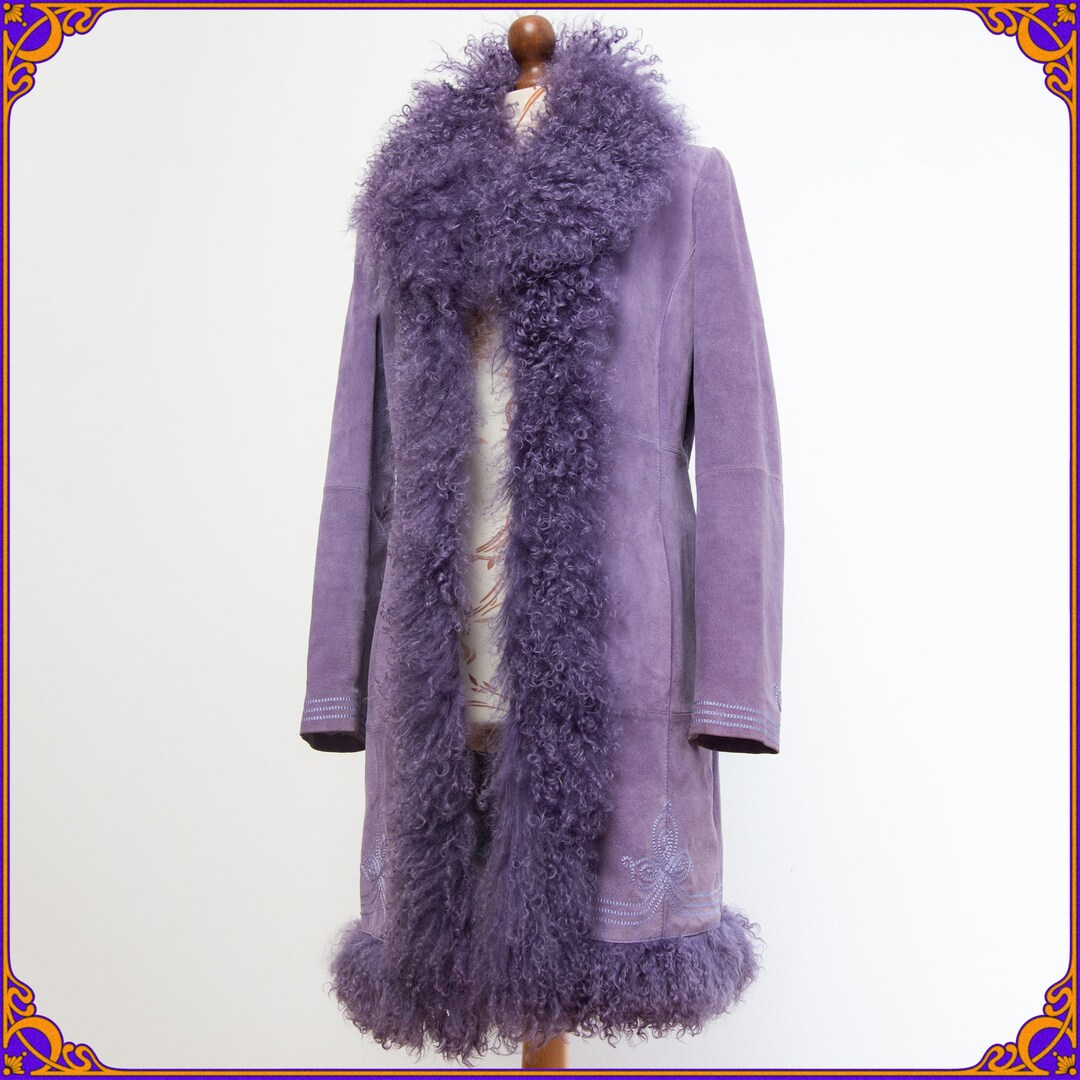 ムートン・ファーコート MOLLIOLLI SUNNY bulky crop fur jacket purple SUNNY cropped bulky fur jacket [purple]_molliolli - 코오롱몰