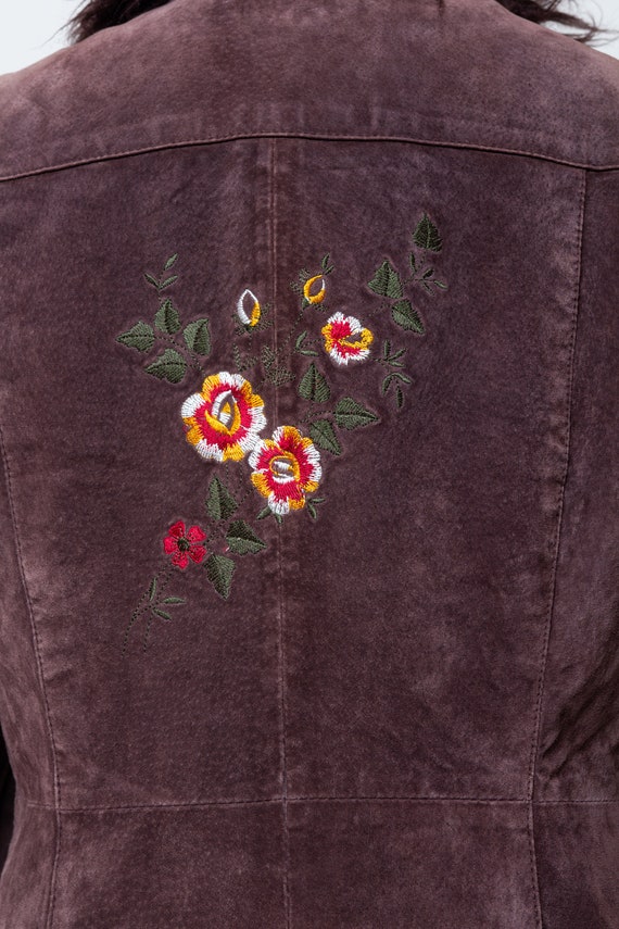 Penny Lane 70s vintage embroidered suede leather … - image 7