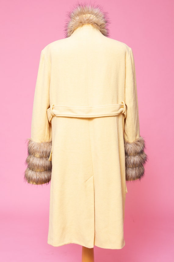 UNREAL vintage 1970s style wool & faux fur coat. … - image 8
