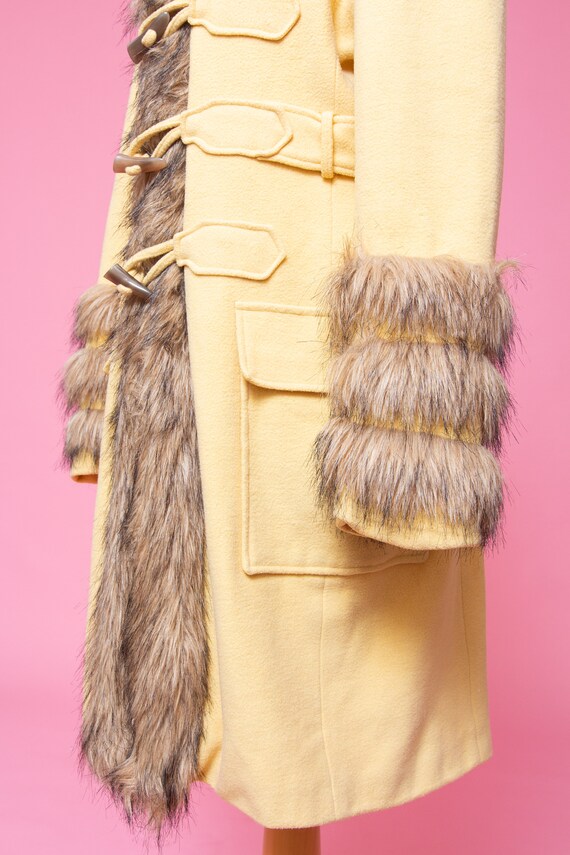 UNREAL vintage 1970s style wool & faux fur coat. … - image 7