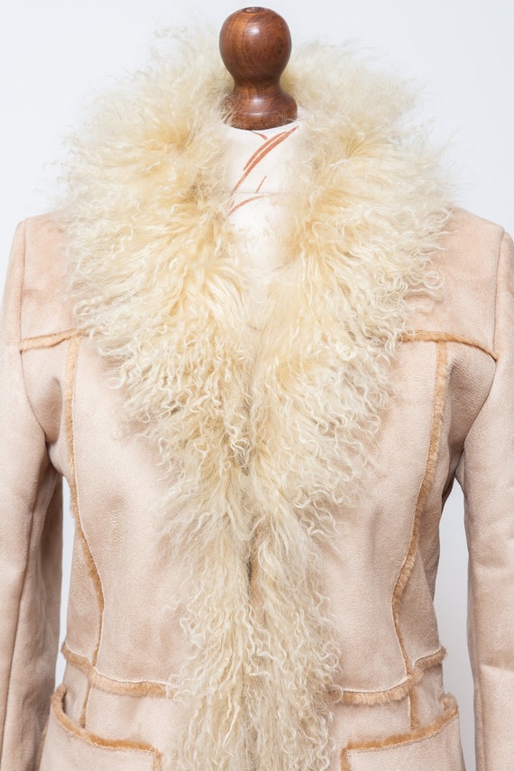 Penny Lane coat! 1970's style faux shearling & mo… - image 3