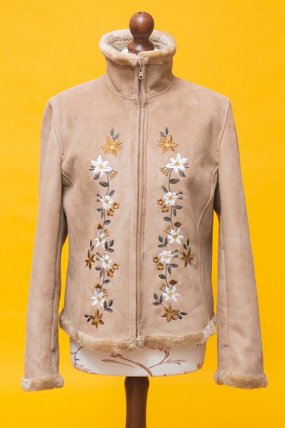 Wonderful 1960s 1970s inspired embroidered vegan … - image 2