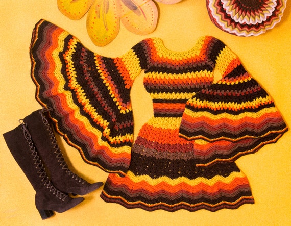 FAR OUT 60s 70s Electric Orange 