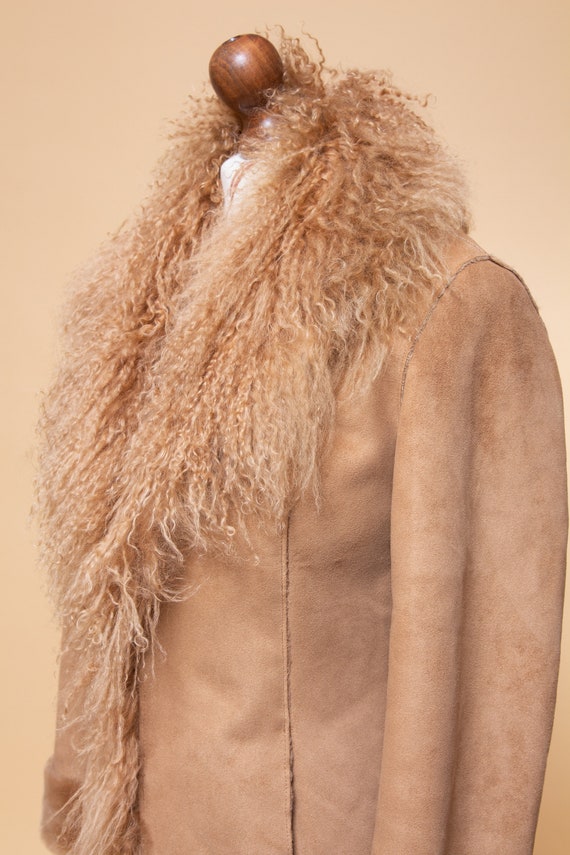 Penny Lane coat! 1970's style faux shearling & mo… - image 5