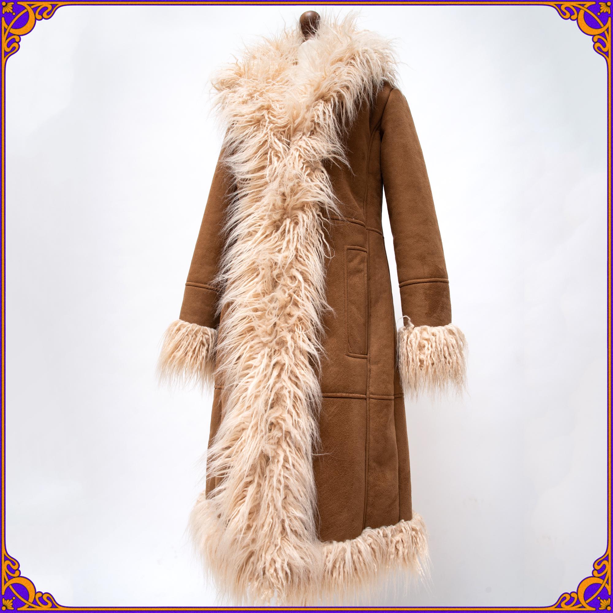 ICONIC 70s Inspired Afghan Coat! Vintage Penny Lane Faux Suede