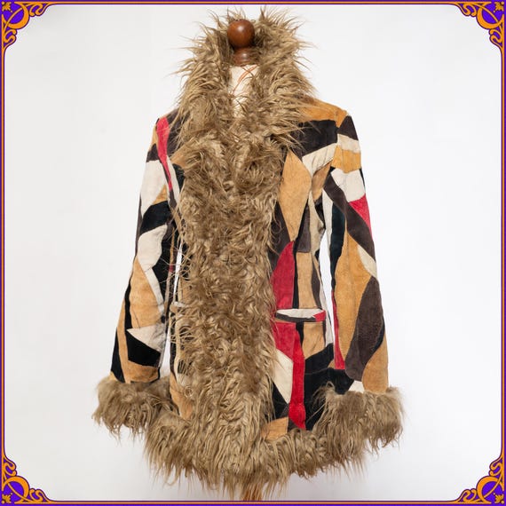 Afghan patchwork leather jacket - Gem Afghan patchwork leather jacket - Gem