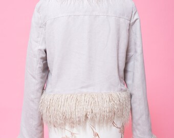 Shaggy 70s Y2k Faux Mongolian Fur & Fake Suede Vegan Jacket Shaggy 70s Y2k Faux Mongolian Fur & Fake Suede Vegan Jacket