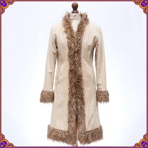 PENNY LANE COAT. Dreamy corduroy & faux fur 1960s 1970s style vegan coat. Faux fur afghan coat. 70s coat. Daisy Jones coat. Size S/M
