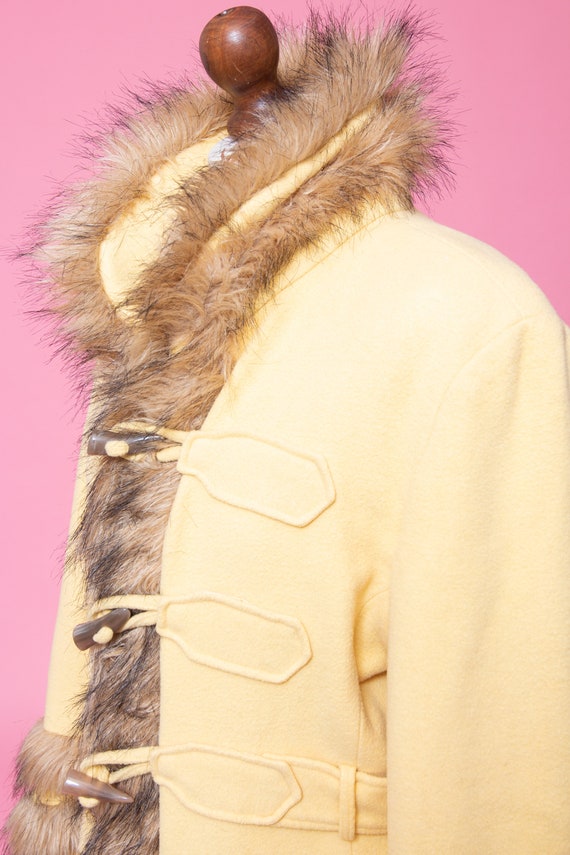 UNREAL vintage 1970s style wool & faux fur coat. … - image 6
