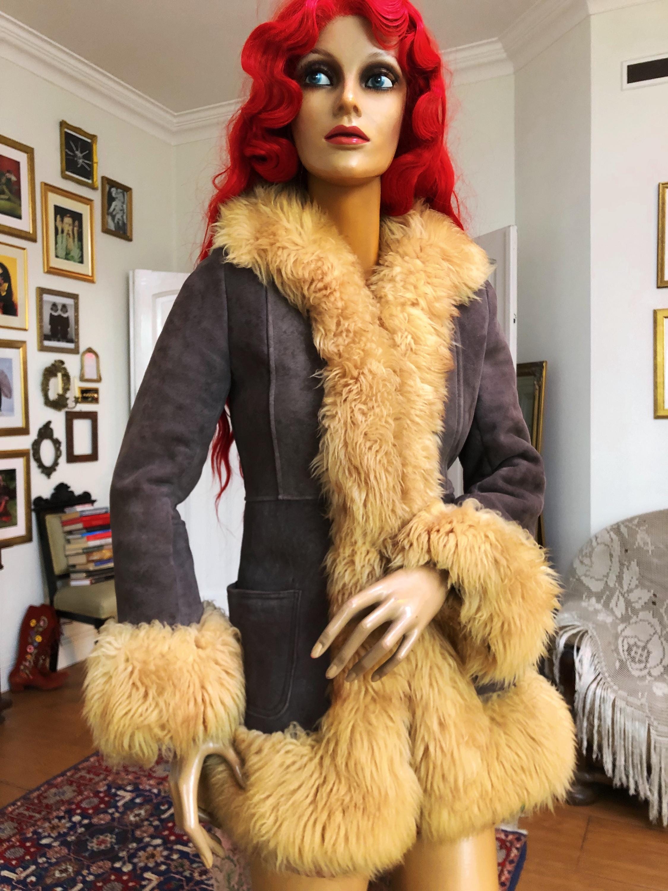 ICONIC Authentic Vintage 60s 70s Real Lamb Fur Afghan Coat. Penny