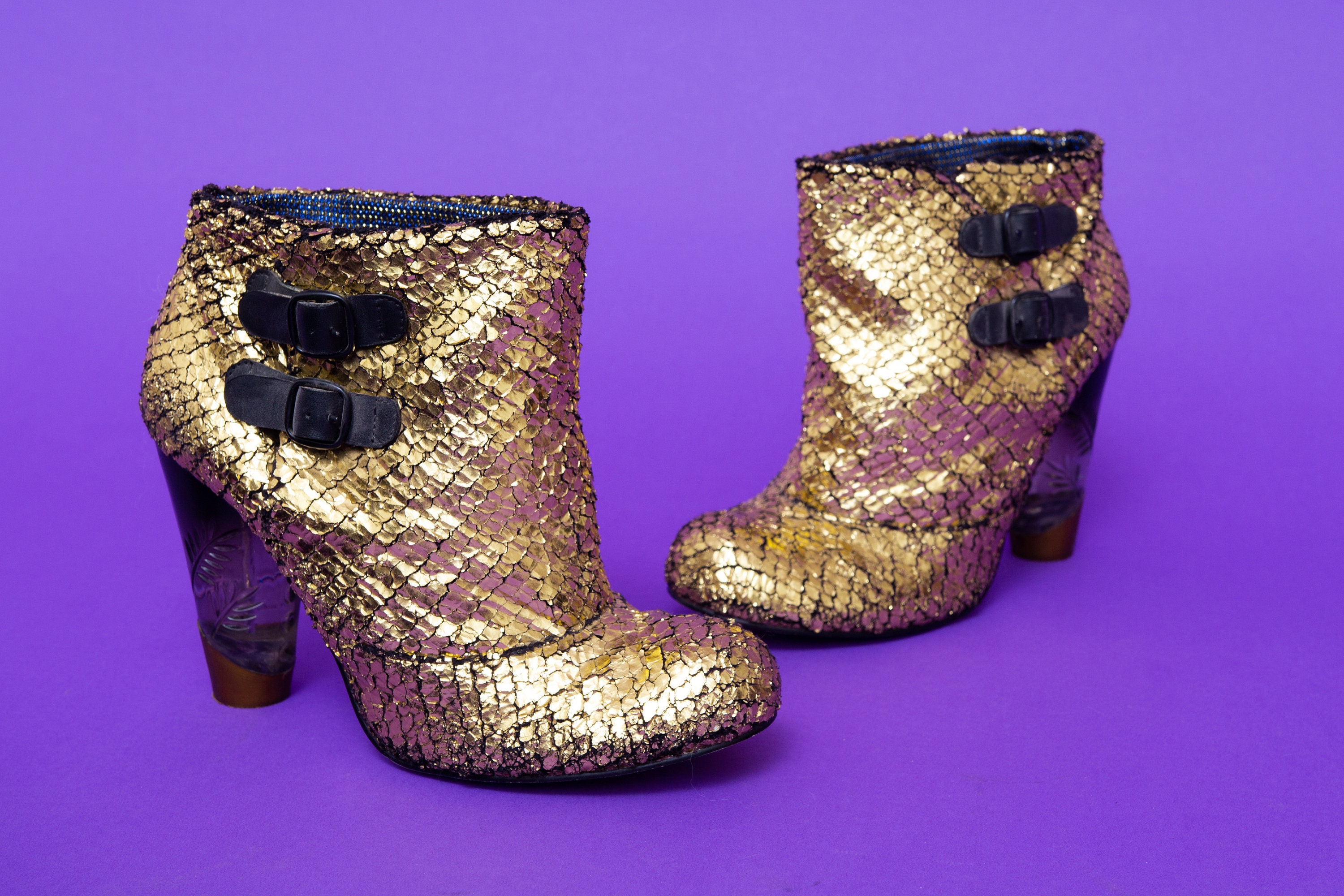 Metallic Gold Boots - Etsy
