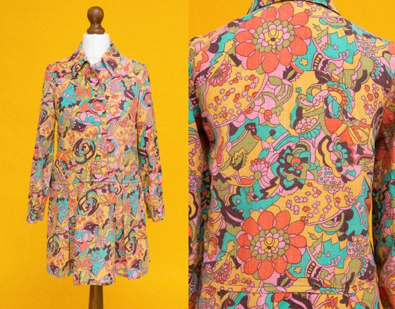 PSYCH OUT 1960s 1970s rainbow dress featuring the