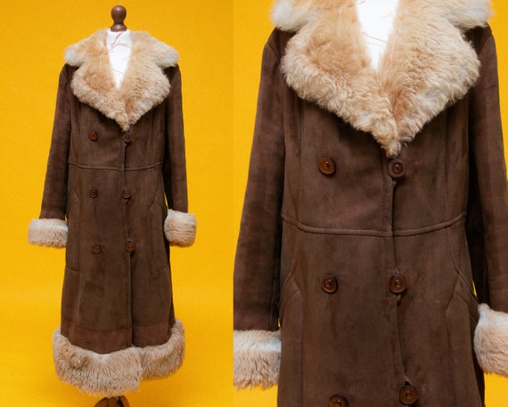 Beautiful 60s 70s Vintage Shearling Sheepskin Princess Coat. One of A Kind! Penny Lane Afghan 1960s Bohemian Coat