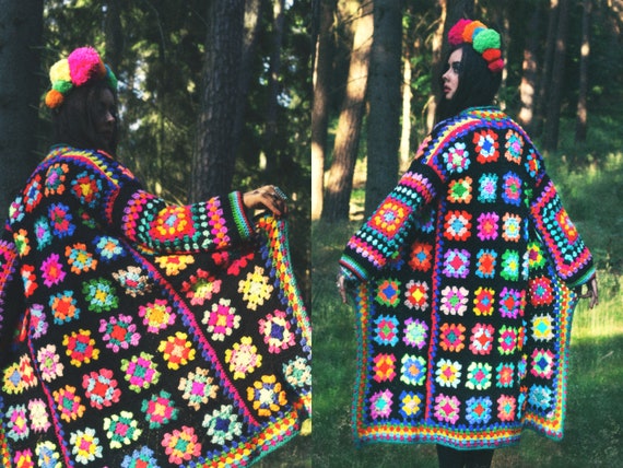 Rainbow Psychedelic Granny Square 