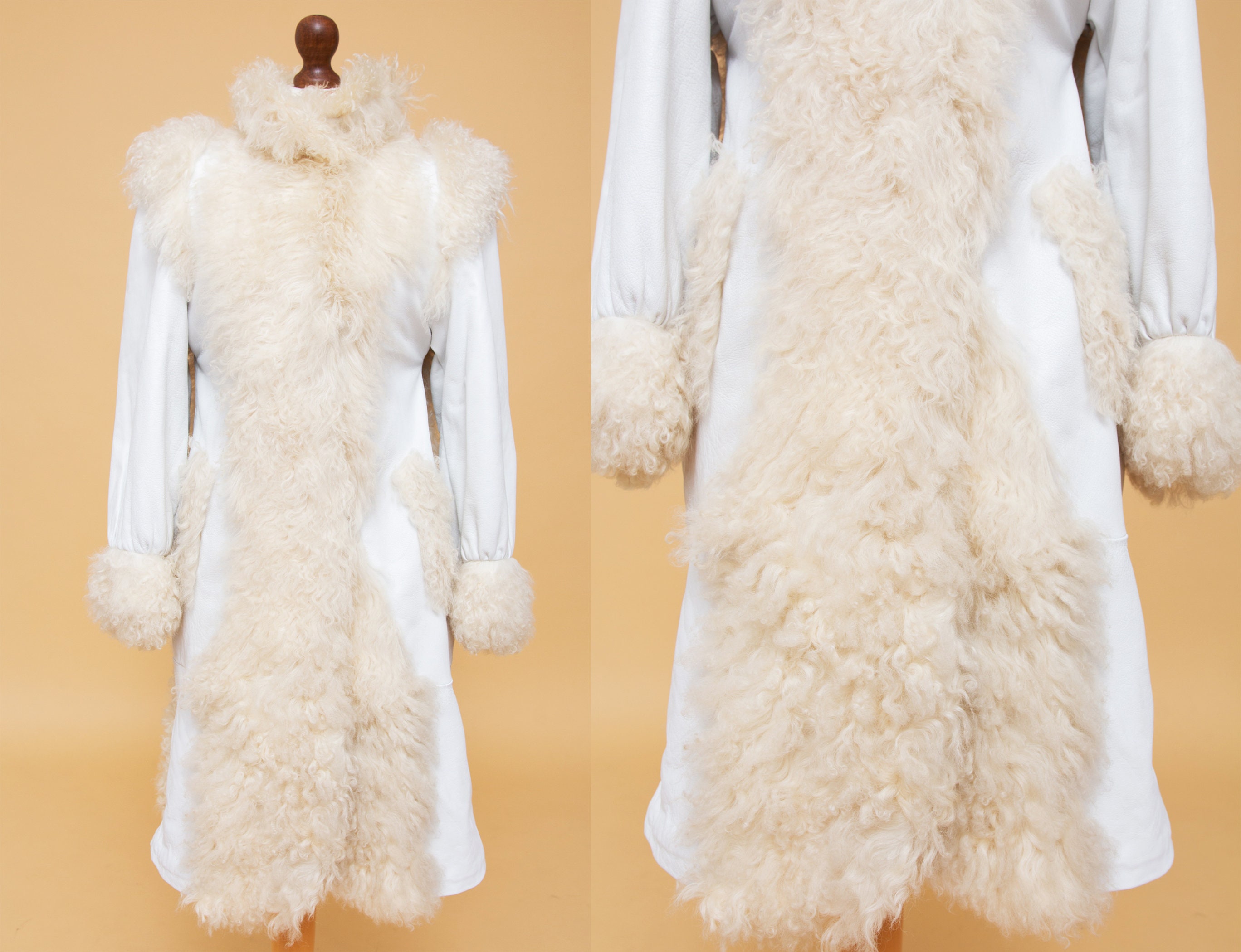 70s Fur Trim Coat - Etsy