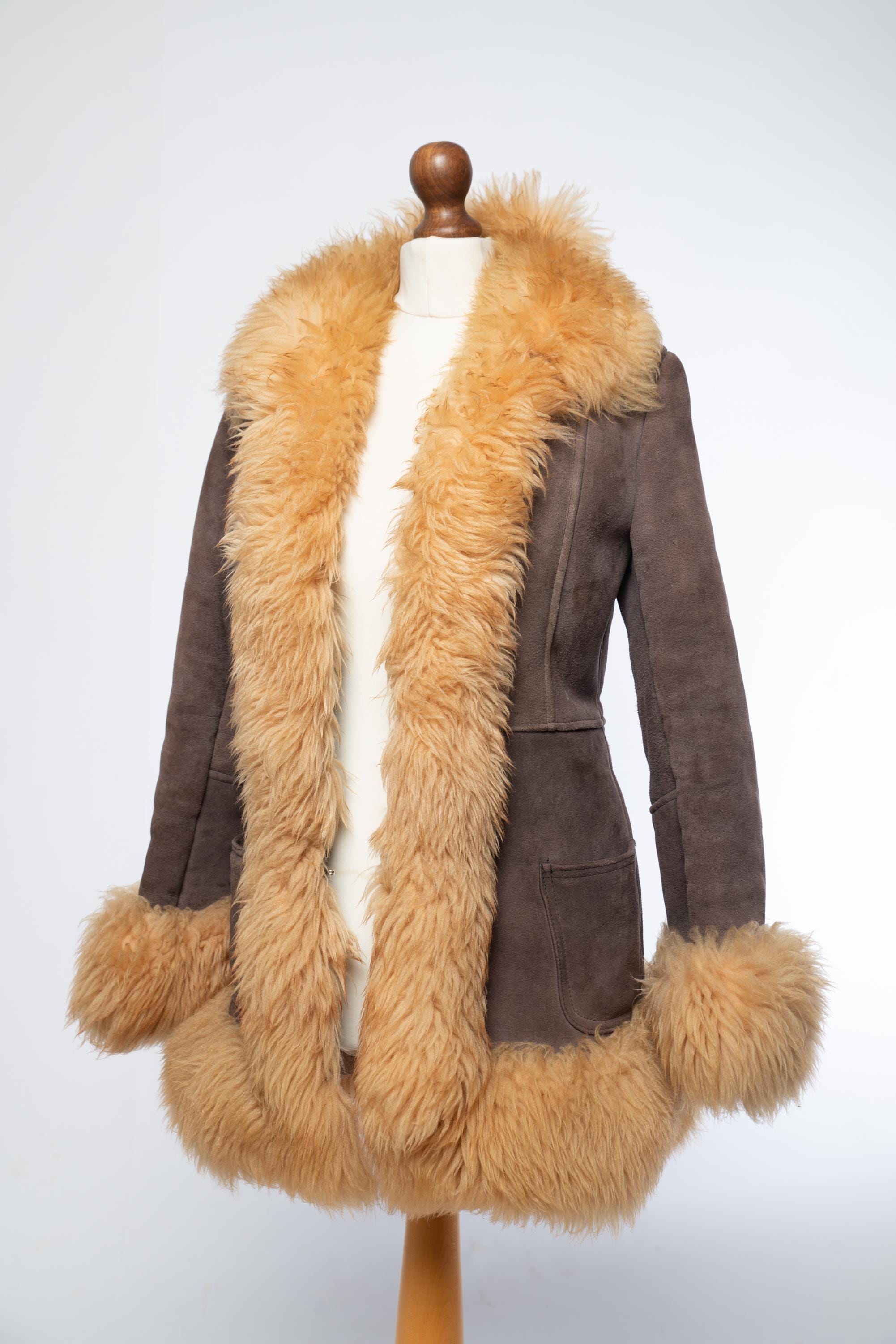 ICONIC Authentic Vintage 60s 70s Real Lamb Fur Afghan Coat. Penny