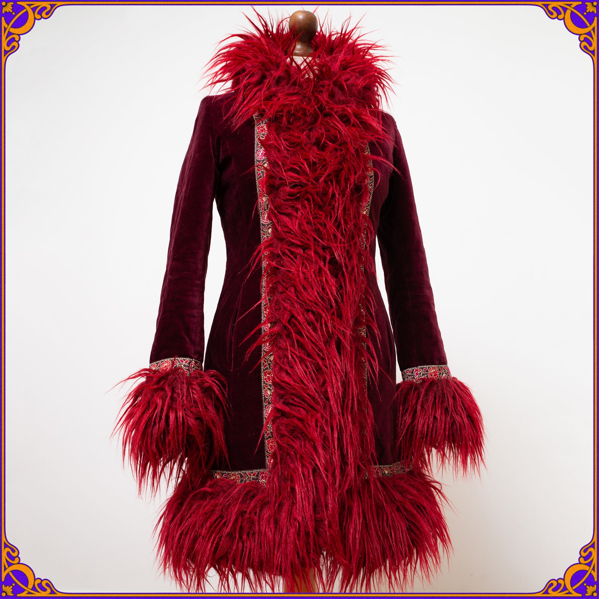 Ameri Vintage ADORABLE SHAGGY CHECK COAT