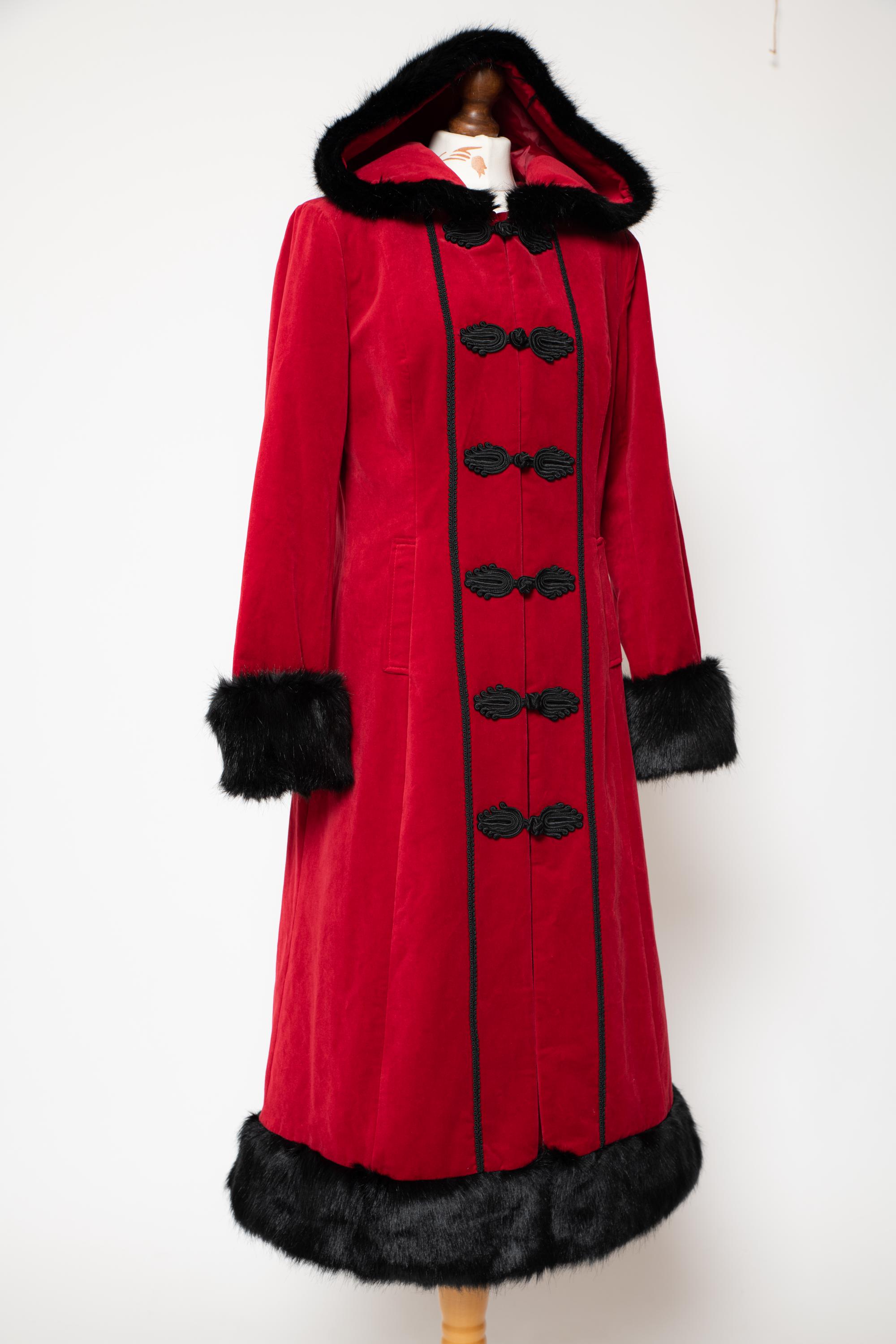 ジャケット・アウター Buffalo bobs 00s gothic long coat Retro Gothic Velvet Faux Fur Coat • Victorian Goth Vampire Maxi