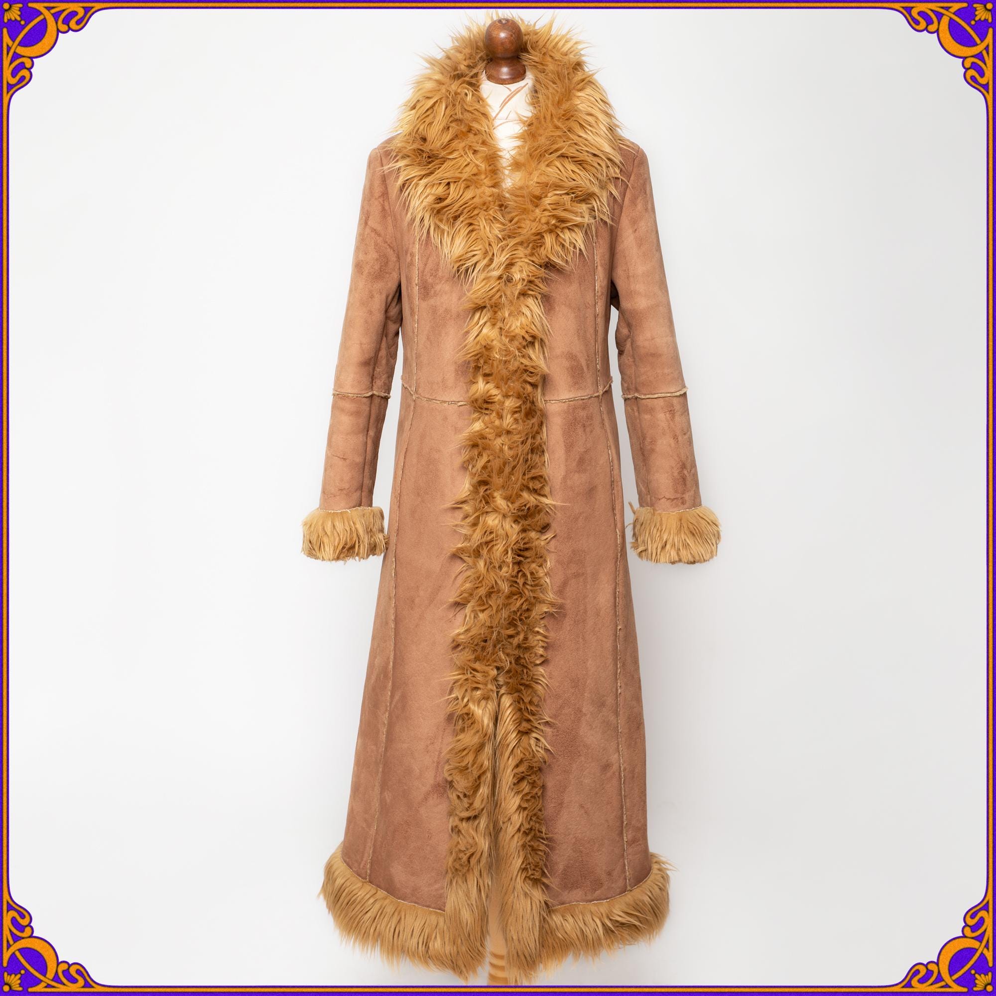 ICONIC Penny Lane 70s Afghan Coat! Vintage Shaggy Faux Suede
