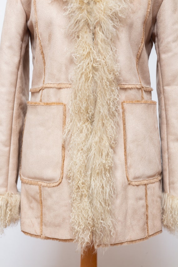 Penny Lane coat! 1970's style faux shearling & mo… - image 4