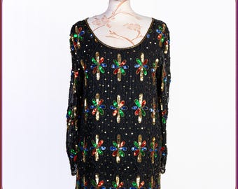 IRO Paris Silver Sequin Glam Party Dress - Etsy Canada