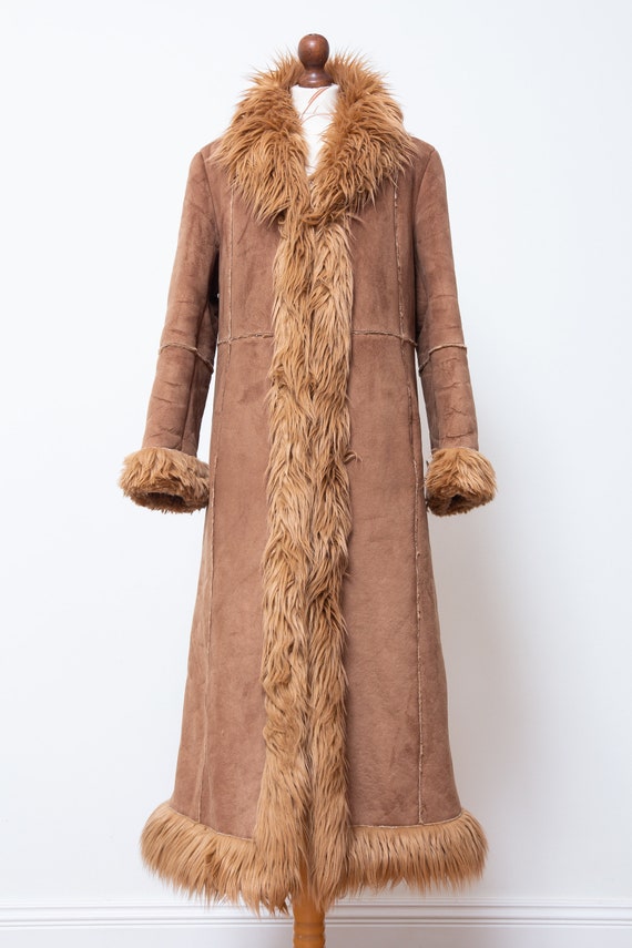 ICONIC Penny Lane 70s Afghan Coat! Vintage Shaggy Faux Suede
