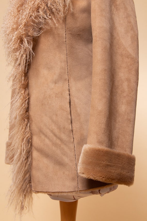 Penny Lane coat! 1970's style faux shearling & mo… - image 6