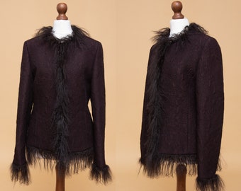 Beautiful 1970's style mongolian tibetan lamb fur jacket. The Love Witch vibes...