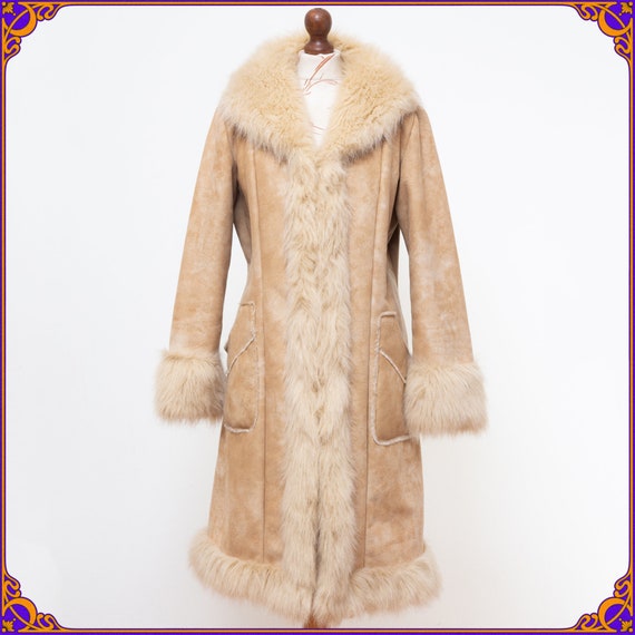 ICONIC Penny Lane 70s afghan boho maxi coat! Vint… - image 1