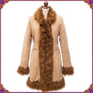 Cute & groovy Penny Lane 1970's afghan style faux fur vagan coat. Bohemian Daisy Jones coat. Size MEDIUM