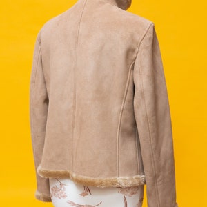 Wonderful 1960s 1970s inspired embroidered vegan suede jacket image 8
