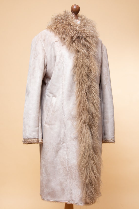 Penny Lane coat! 1970's style faux shearling & mo… - image 8