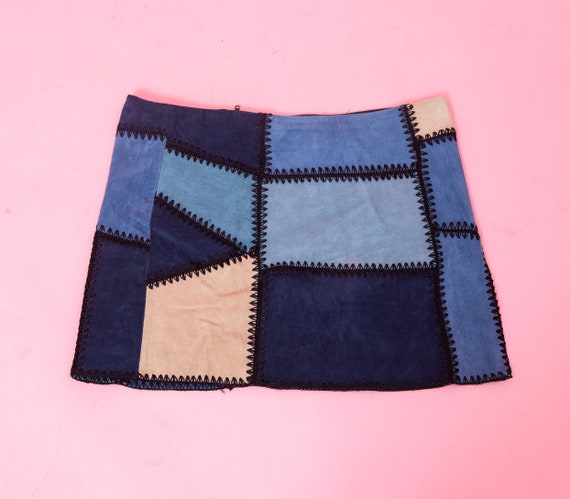 Patchwork suede skirt zara online