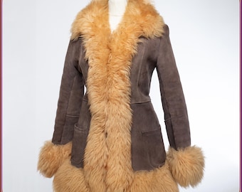 Vintage Authentic Mouton Sheep Skin Coat - Etsy