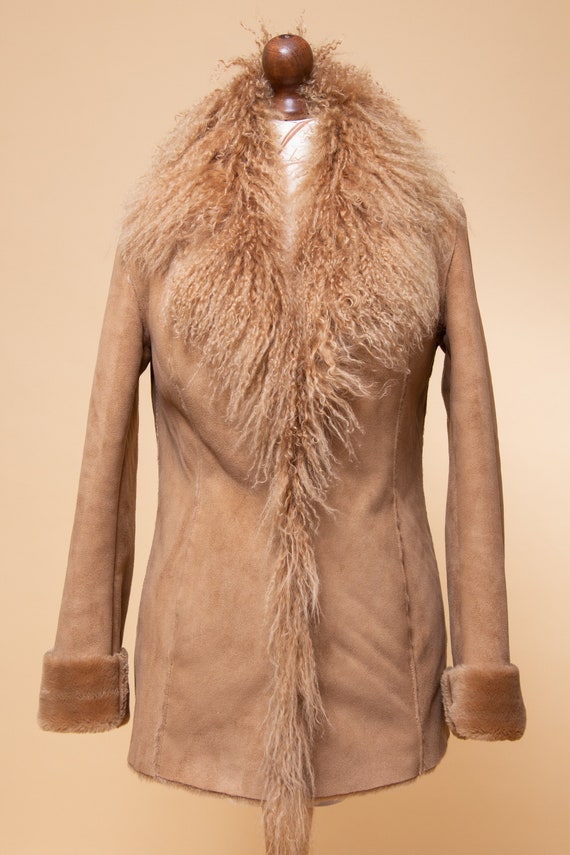 Penny Lane coat! 1970's style faux shearling & mo… - image 2