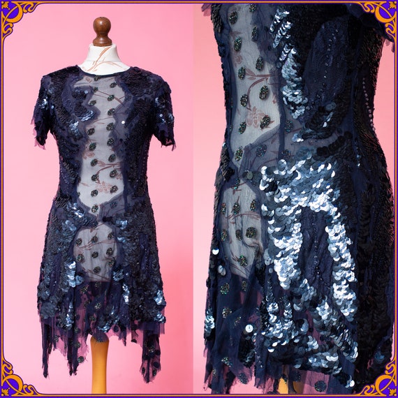 Rare MEADHAM KIRCHHOFF for TOPSHOP Sheer Sequin S… - image 1