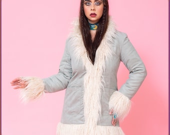 Penny Lane Coat 70s Patchwork Denim AFGHAN COAT! 70s Style