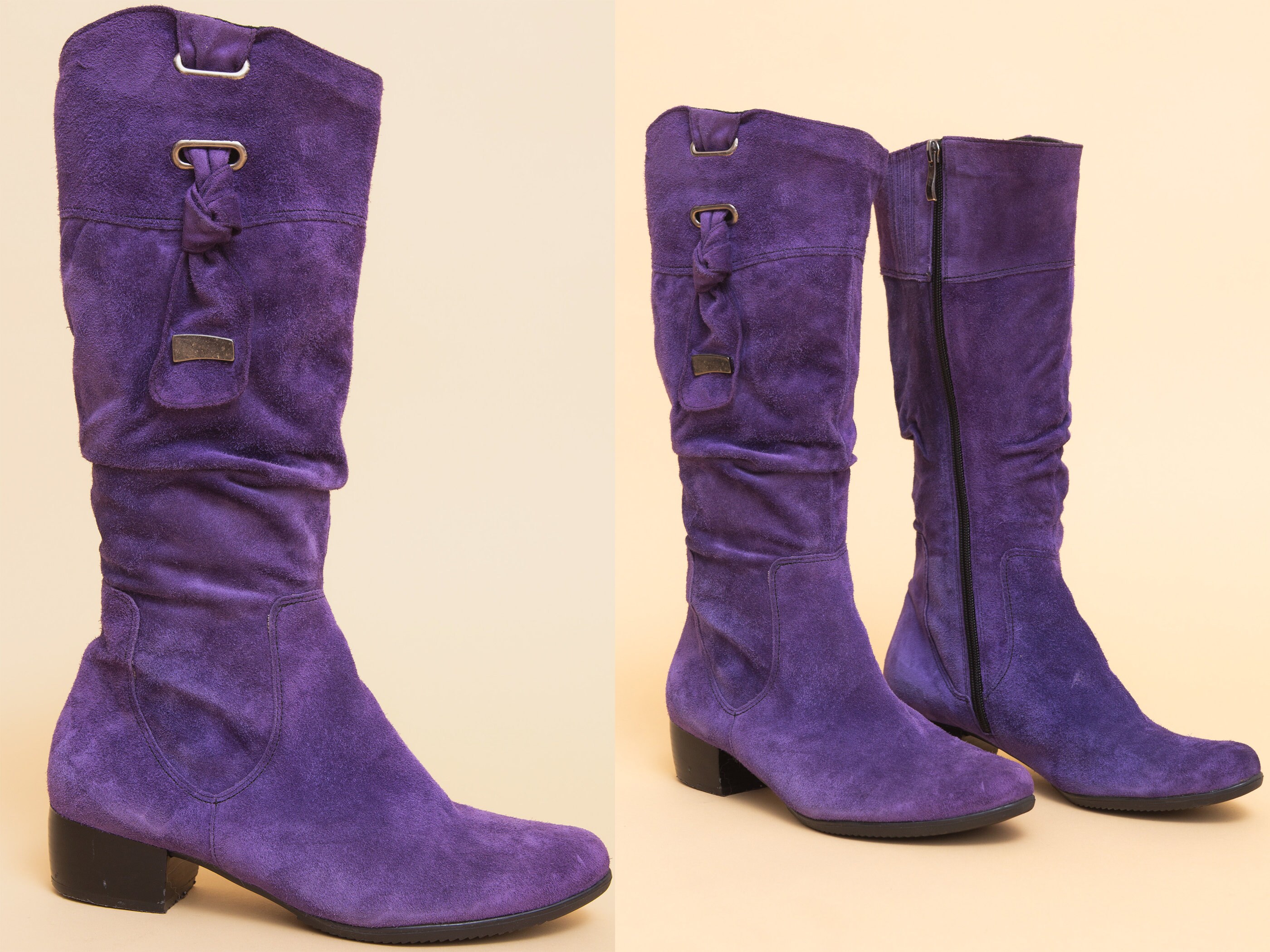 lavender suede boots