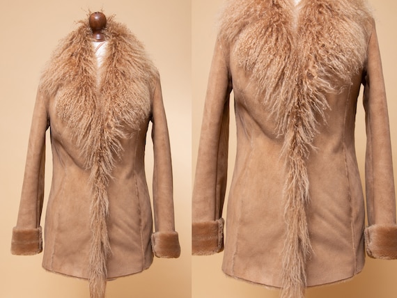 Penny Lane coat! 1970's style faux shearling & mo… - image 1