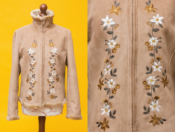 Wonderful 1960s 1970s inspired embroidered vegan … - image 1